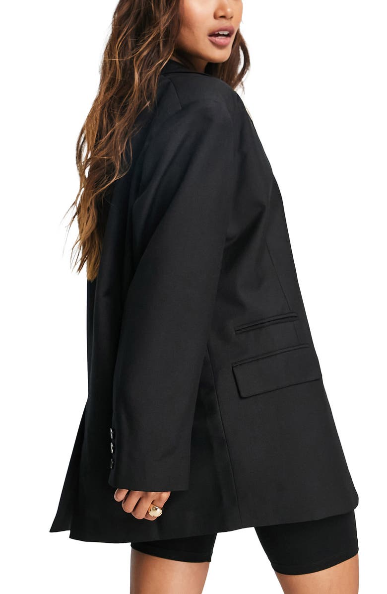 Topshop Oversize Single Breasted Blazer, Alternate, color,