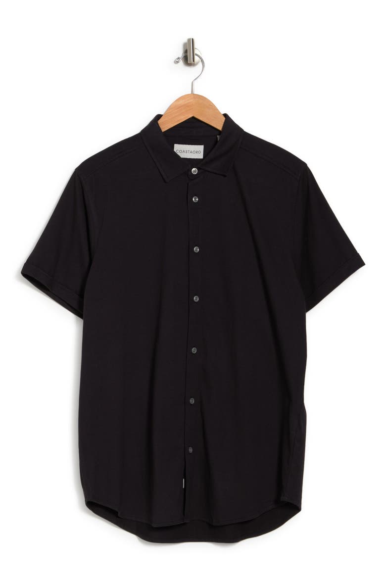 Luxx Solid Short Sleeve Jersey Shirt, Alternate, color, JET BLACK