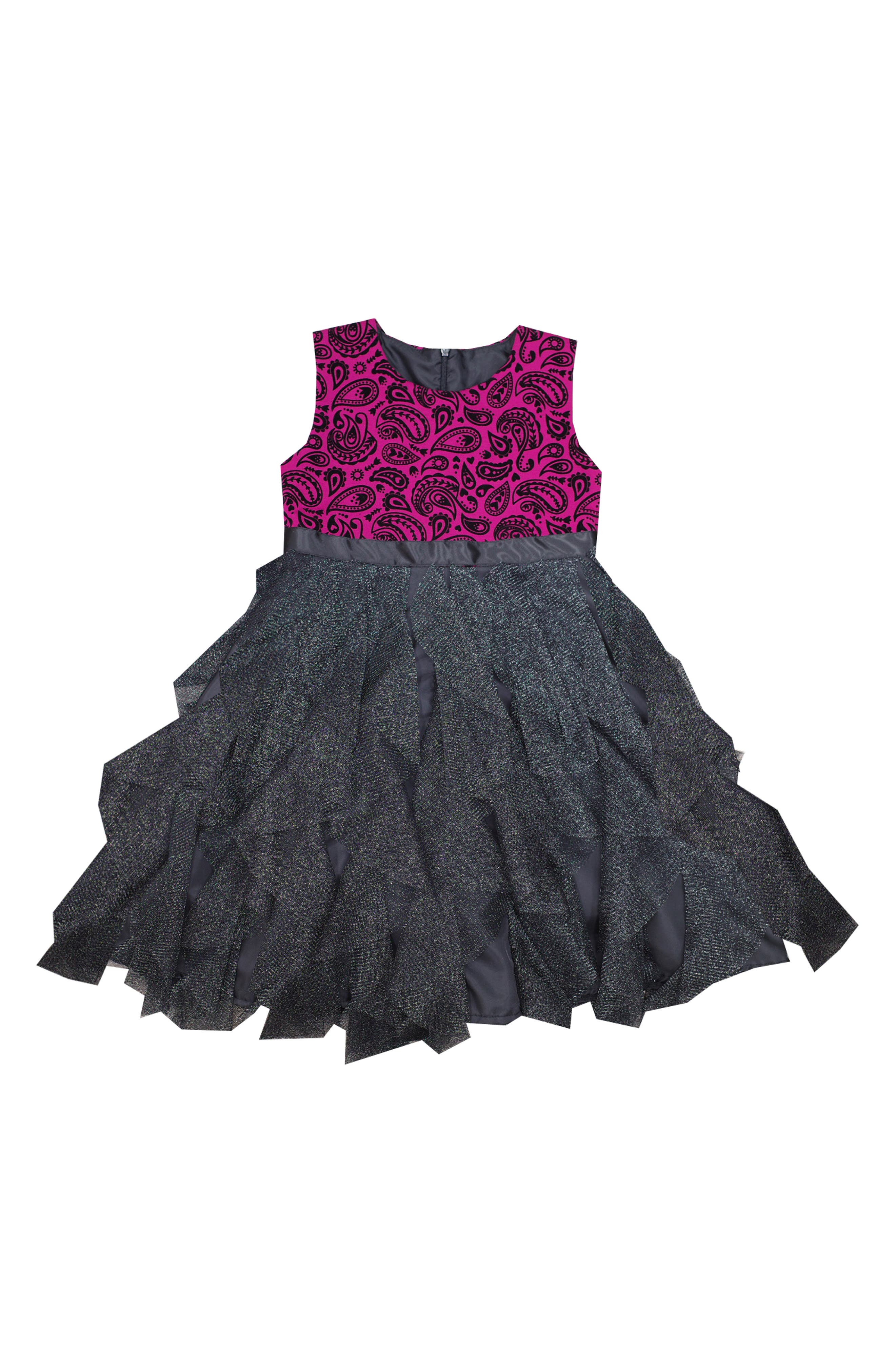 JOE-ELLA Kids' Sparkle Tiered Party Dress