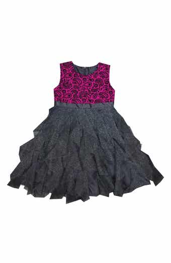 JOE-ELLA Kids' Sparkle Tiered Party Dress