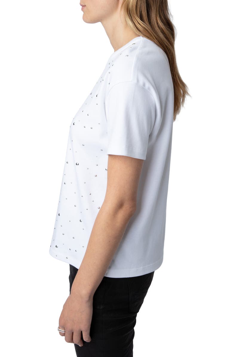 Zadig & Voltaire Marta Diamanté Cotton T-Shirt, Alternate, color, 