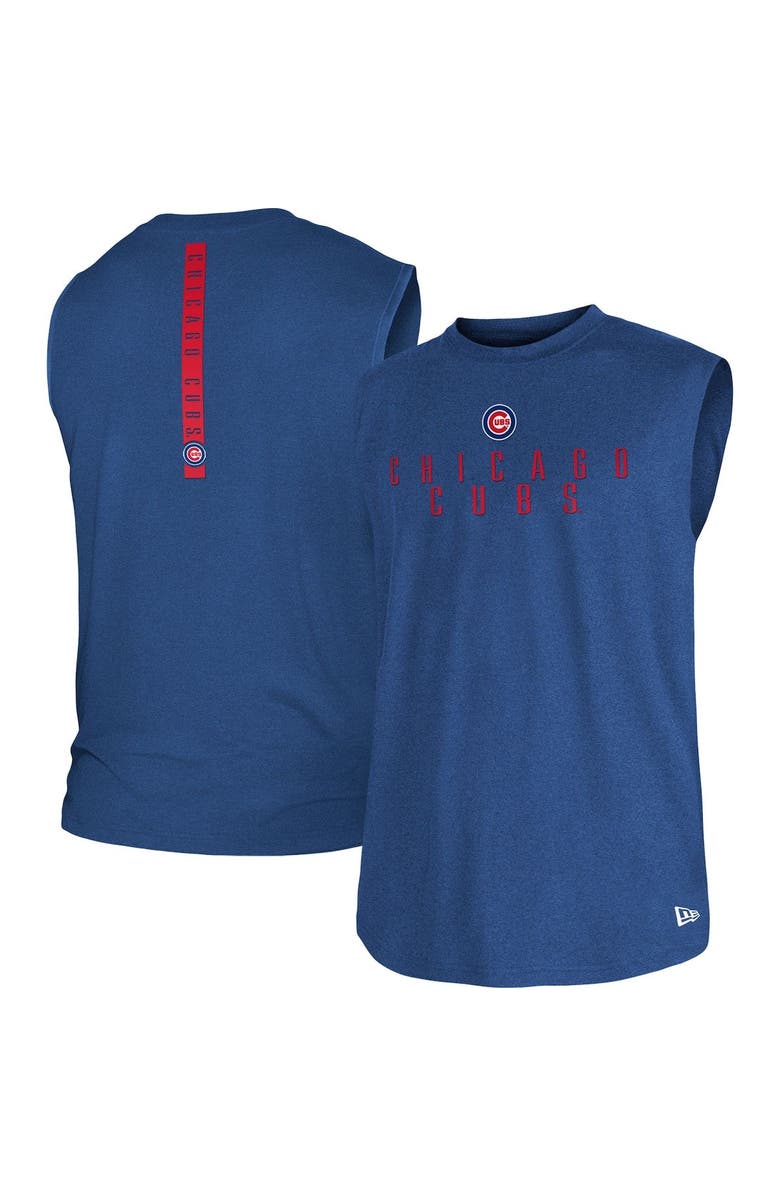 New Era Men's New Era Heather Royal Chicago Cubs Team Muscle Tank Top, Alternate, color, Royal
