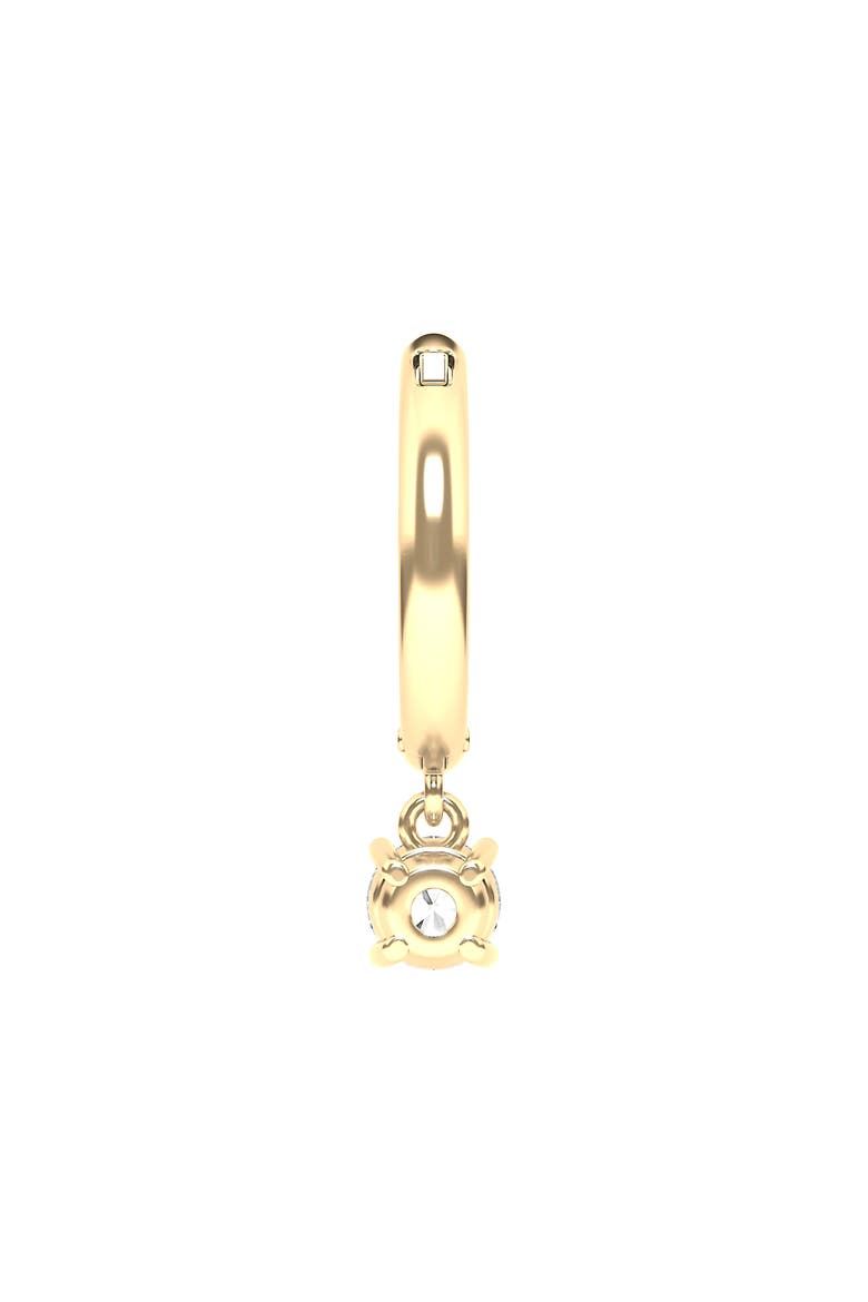 Lab Created Diamond Drop Huggie Hoop Earrings, Alternate, color, 18K YELLOW GOLD