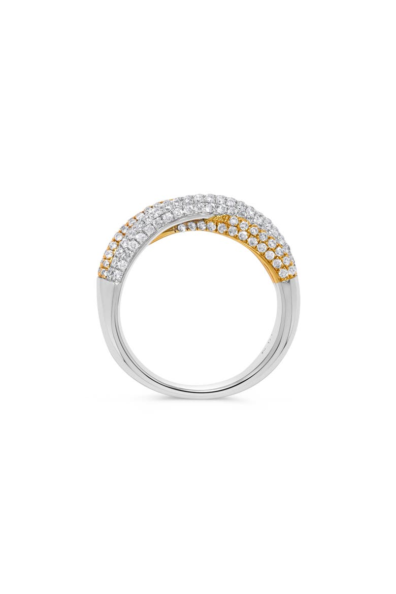 Braided Twist Diamond Pavé Ring in 14K White Gold, Alternate, color, 14K White Gold