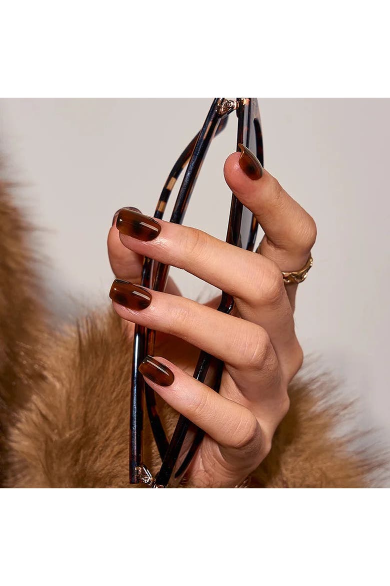 Soft Gel Nail Tips SOFTCOATTIPS Tortoiseshell Collection, Alternate, color, Extra Short Square