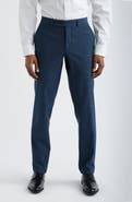 Jack Victor Piero Flat Front Stretch Cotton & Wool Dress Pants