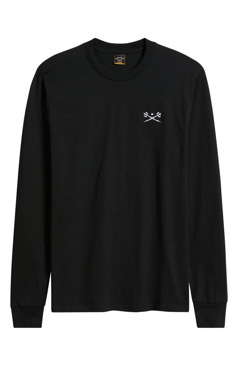 DARK SEAS Go-To Embroidered Long Sleeve T-Shirt, Alternate, color, Black