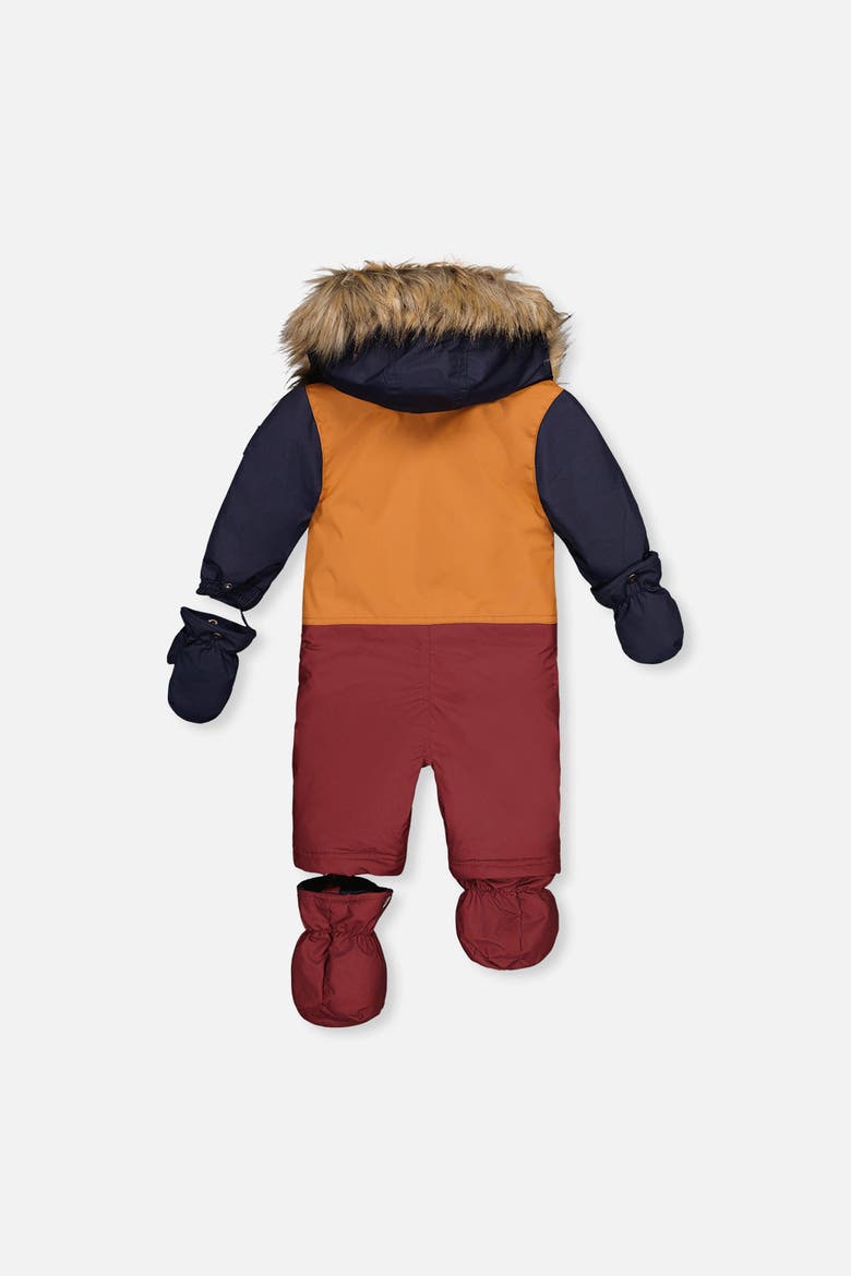 Play Car Seat Fleece Neckwarmer One Piece Snowsuit, Alternate, color, Burgundy