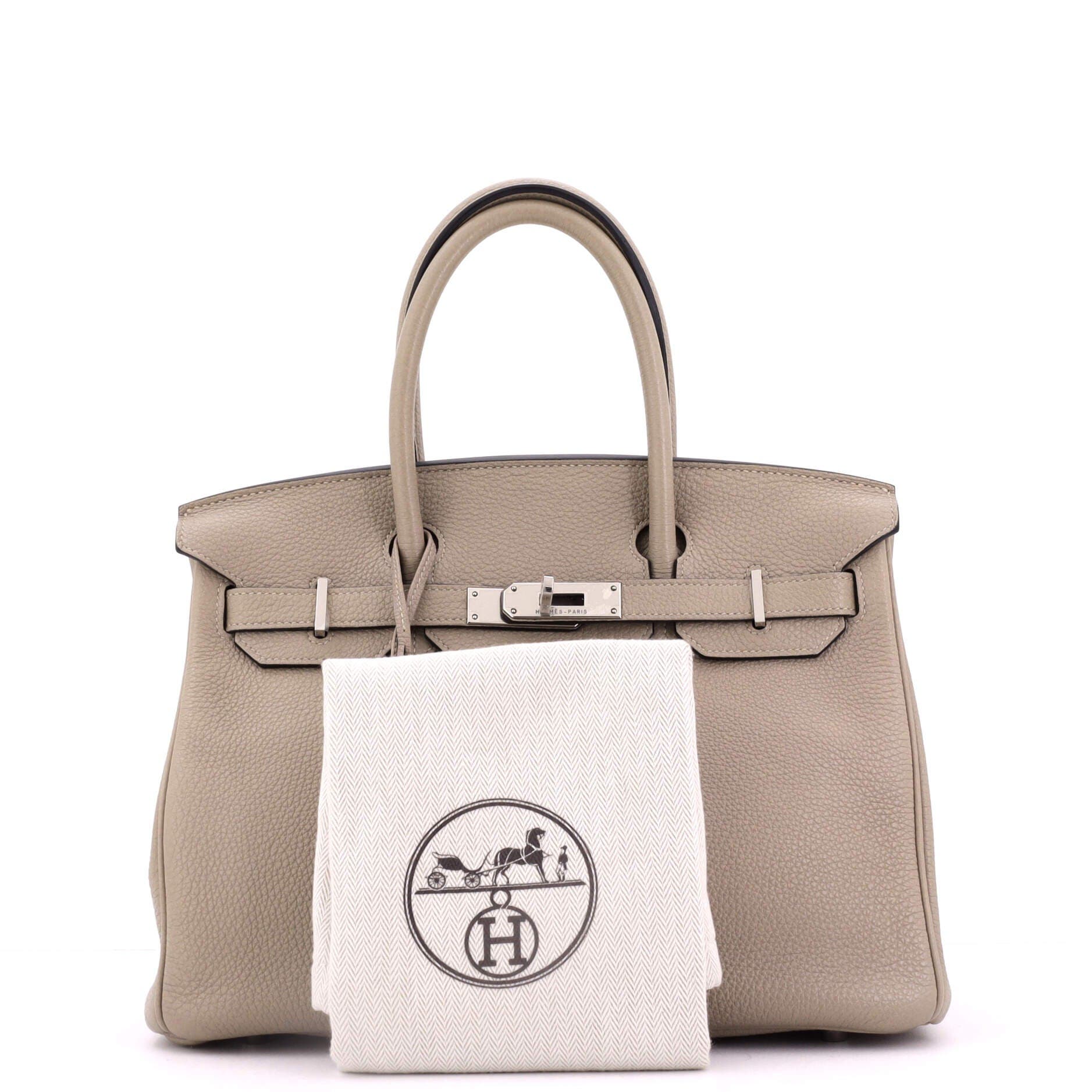 Pre-Owned Hermes Birkin Handbag Grey Togo with Palladium Hardware 30, Alternate, color, Gris Tourterelle