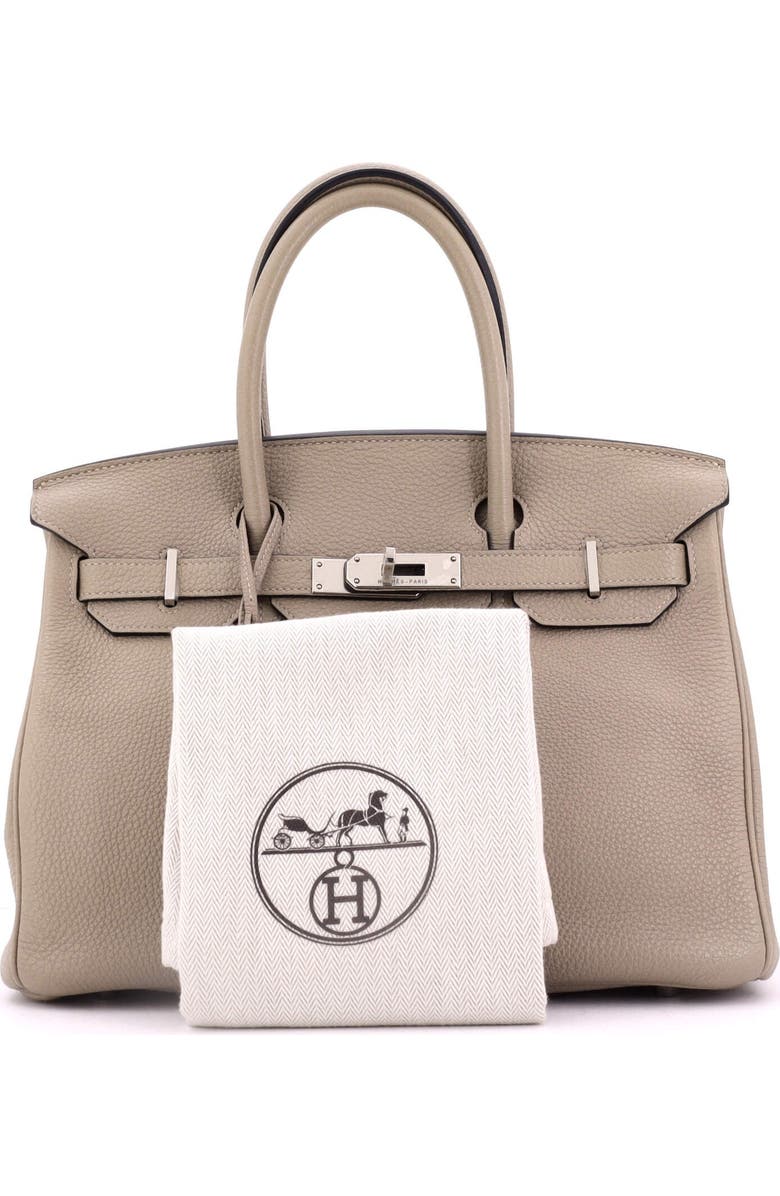 Pre-Owned Hermes Birkin Handbag Grey Togo with Palladium Hardware 30, Alternate, color, Gris Tourterelle
