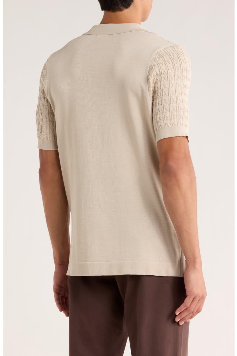 Short Sleeve Knit Sweater, Alternate, color, SAND