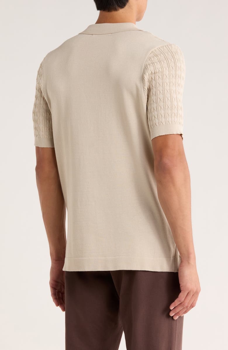 T.R. PREMIUM Short Sleeve Knit Sweater, Alternate, color, Sand