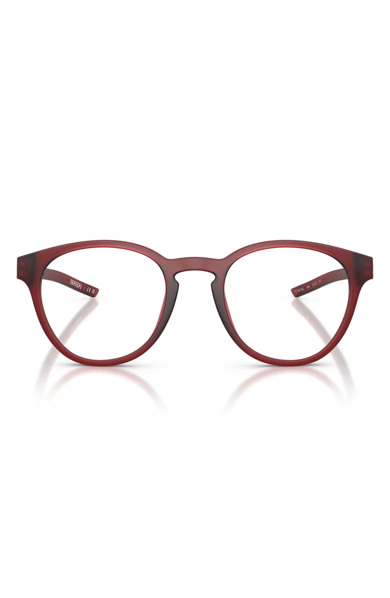 Scuderia Ferrari 49mm Small Phantos Optical Glasses, Main, color, Matte Red Bordeaux / Demo Lens