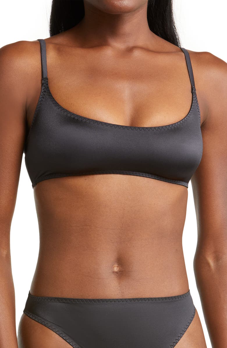 SKIMS Stretch Satin Scoop Neck Bralette, Main, color, 