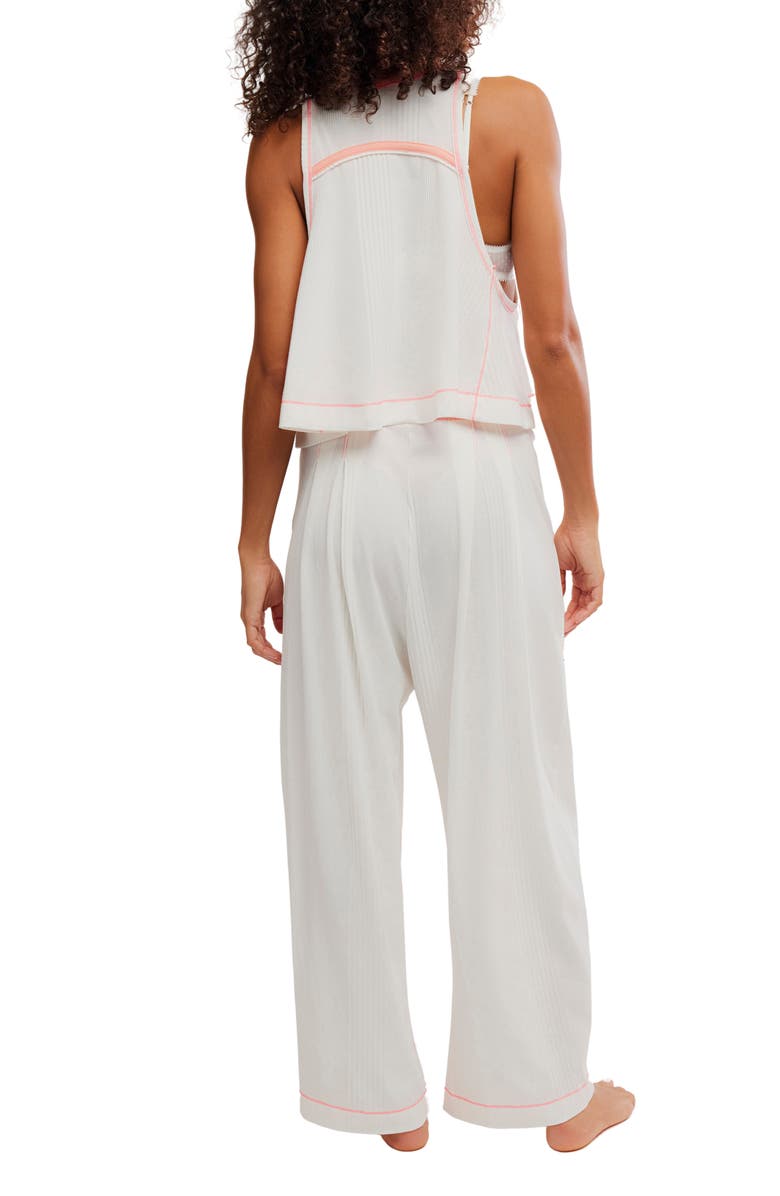 Free People Weekend Lounge Set, Alternate, color, Ivory Combo