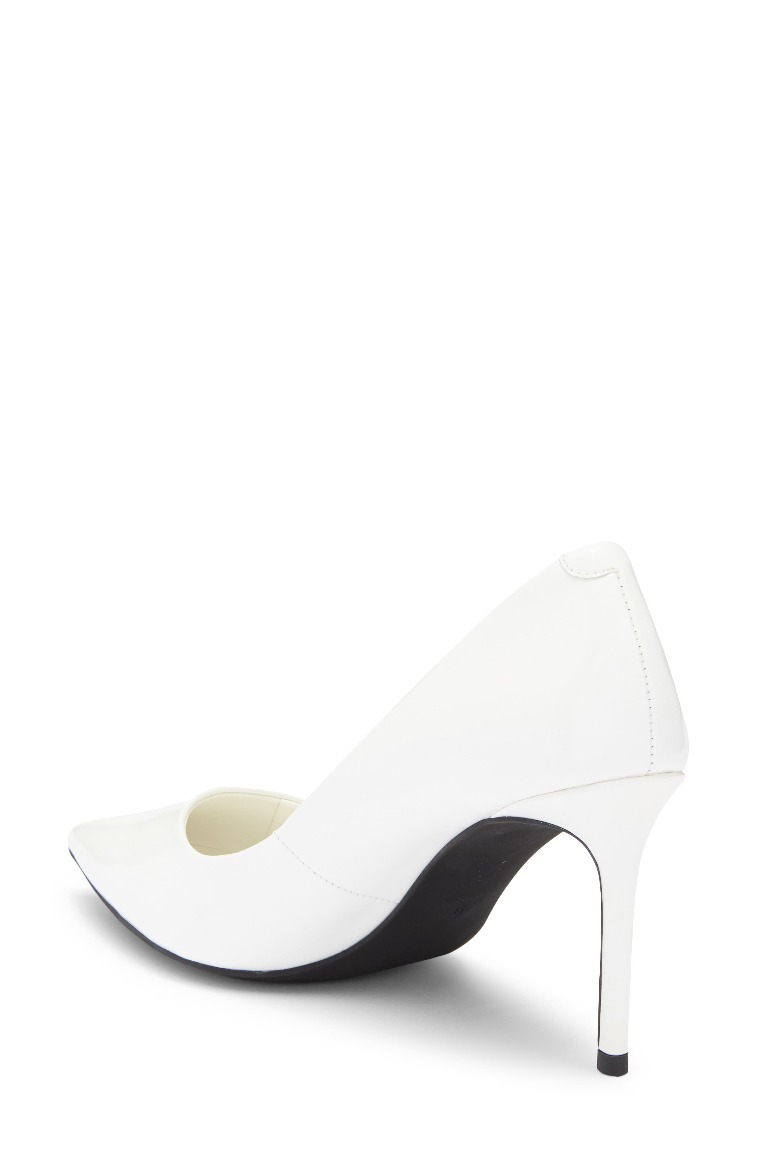 Jeffrey Campbell Nikia Pointed Toe Pump, Alternate, color, White Patent