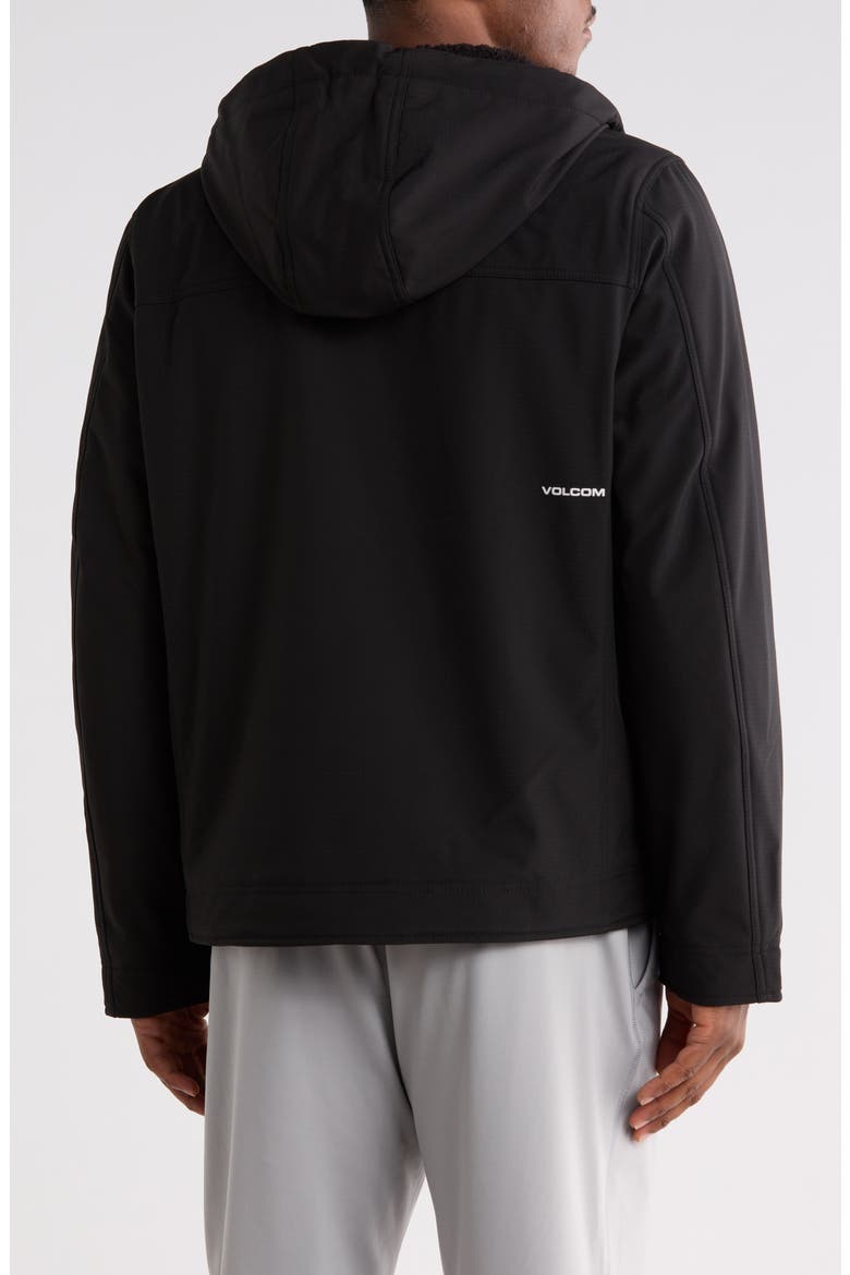 Softshell Hooded Jacket, Alternate, color, BLACK