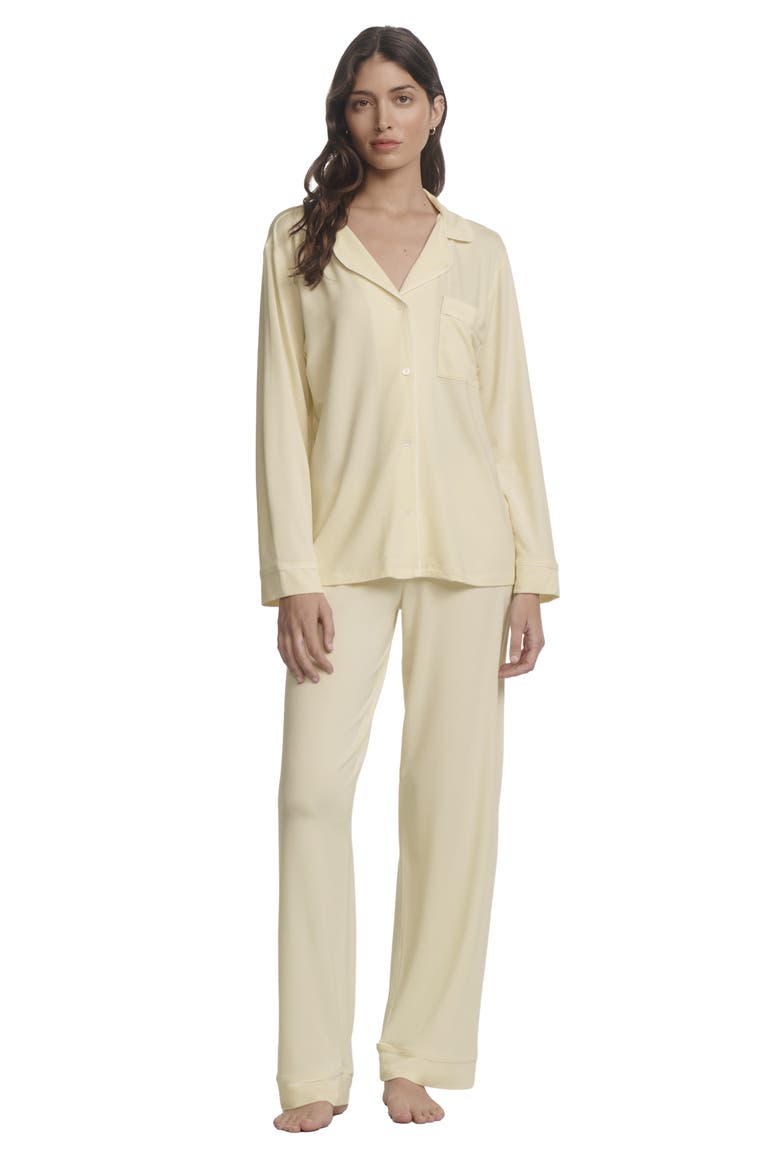 Gisele Long Pajamas, Alternate, color, BUTTERCREAM/IVORY