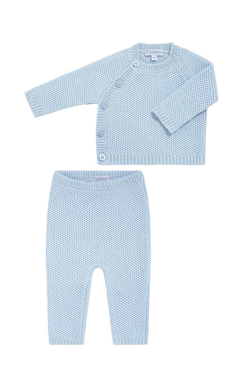 Nellapima Honeycomb Knit Set - Baby, Alternate, color, Blue