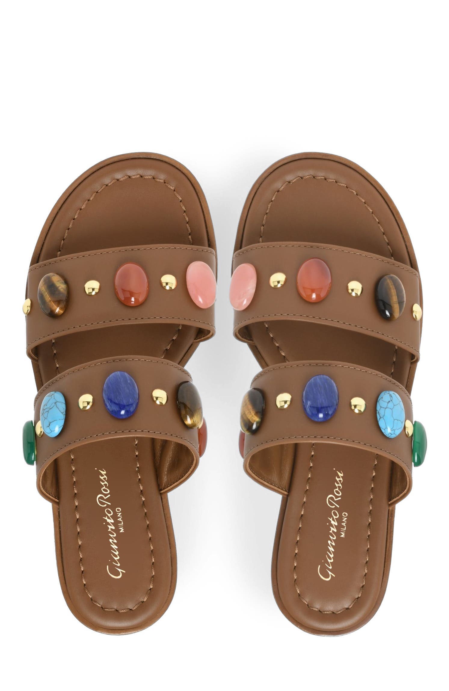 Gianvito Rossi Pasha 05 Sandals, Alternate, color, Brown Nappa