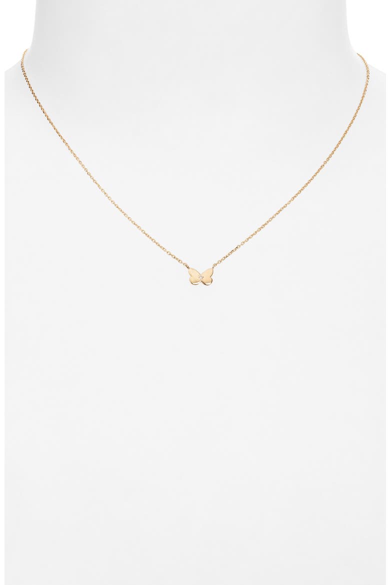 Jac + Jo Icon Butterfly Pendant Necklace, Alternate, color, CLEAR/GOLD