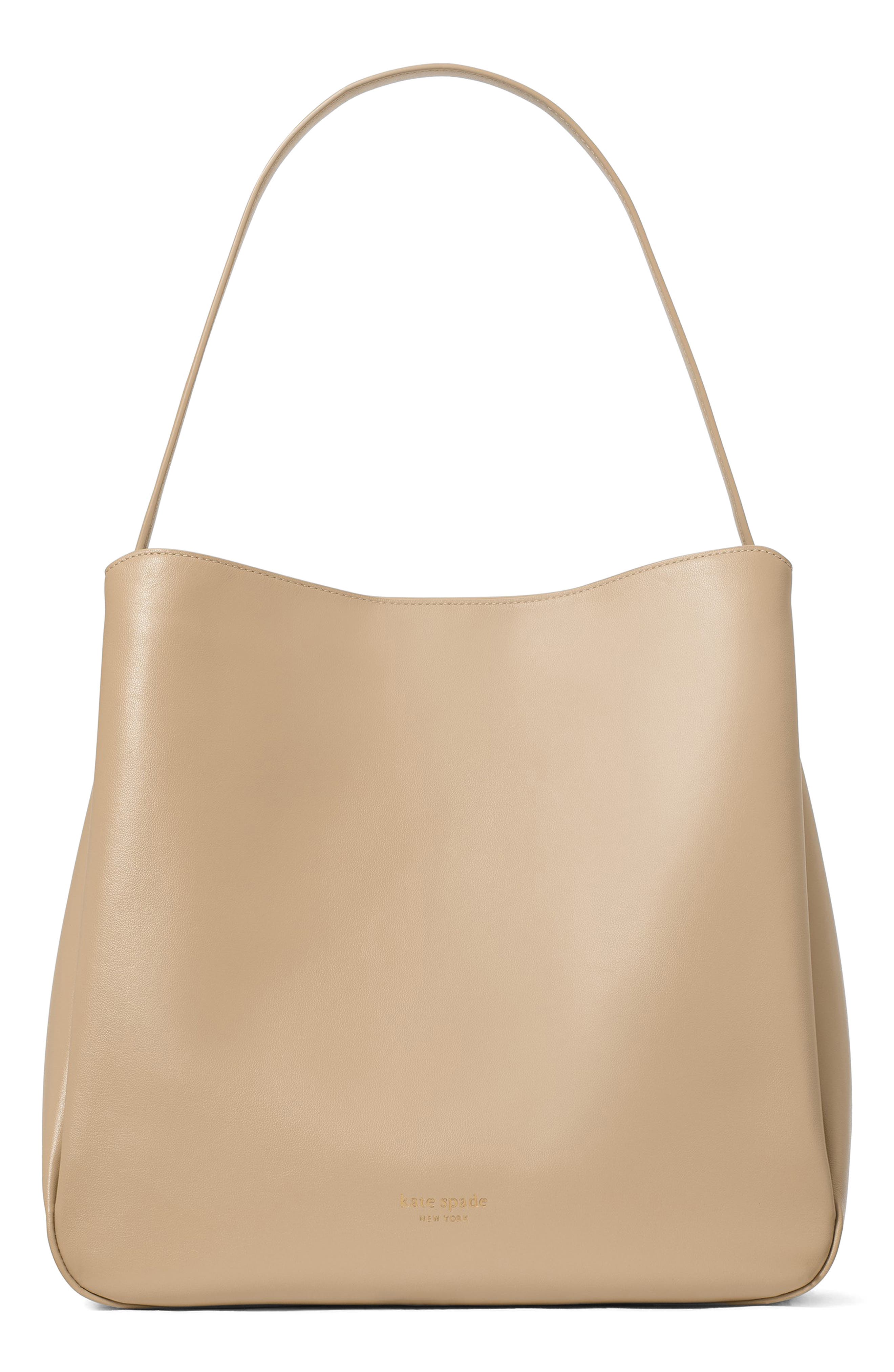 large grace leather shoulder bag, Main, color, TIMELESS TAUPE