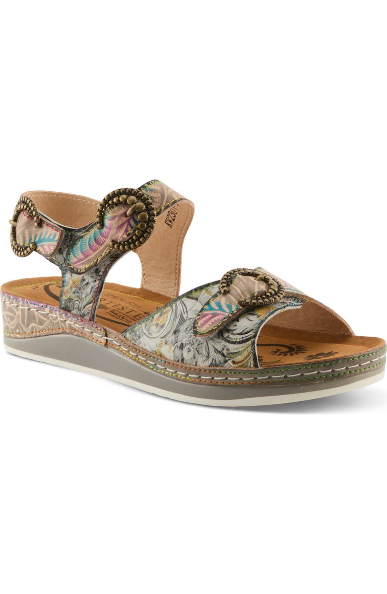 L'Artiste by Spring Step Offtrak Sandal, Main, color, Grey Multi