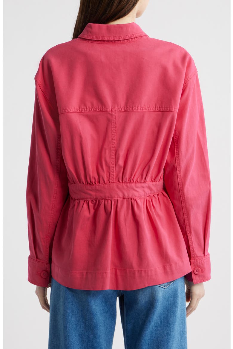 Relaxed Tie Waist Shacket, Alternate, color, DIVA PINK