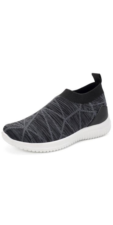 Lightweight Slip-On Knit Sneakers with Breathable Mesh Upper