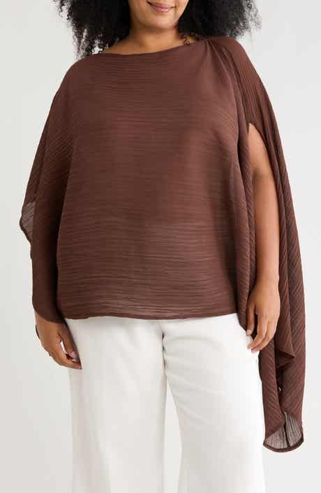 Off-the-Shoulder Asymmetric Poncho