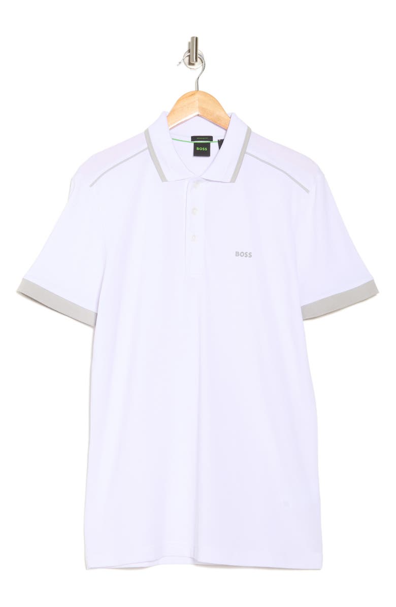 BOSS Paddy 1 Cotton Polo, Alternate, color, White