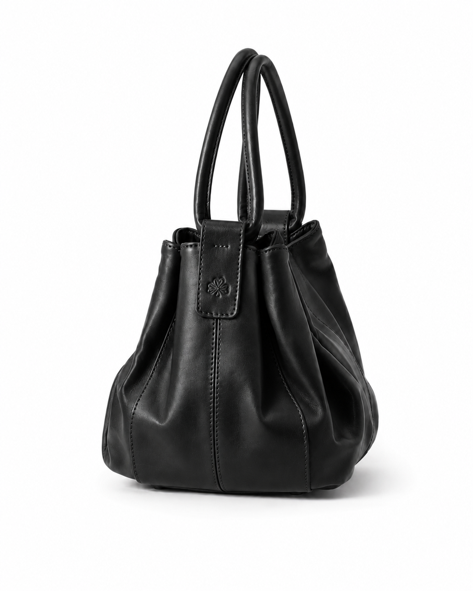 Liora Sculptural Leather Shoulder Bag, Alternate, color, Black