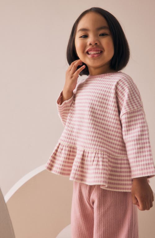 Next Kids' Long Sleeve Top & Wide Leggings In Pink