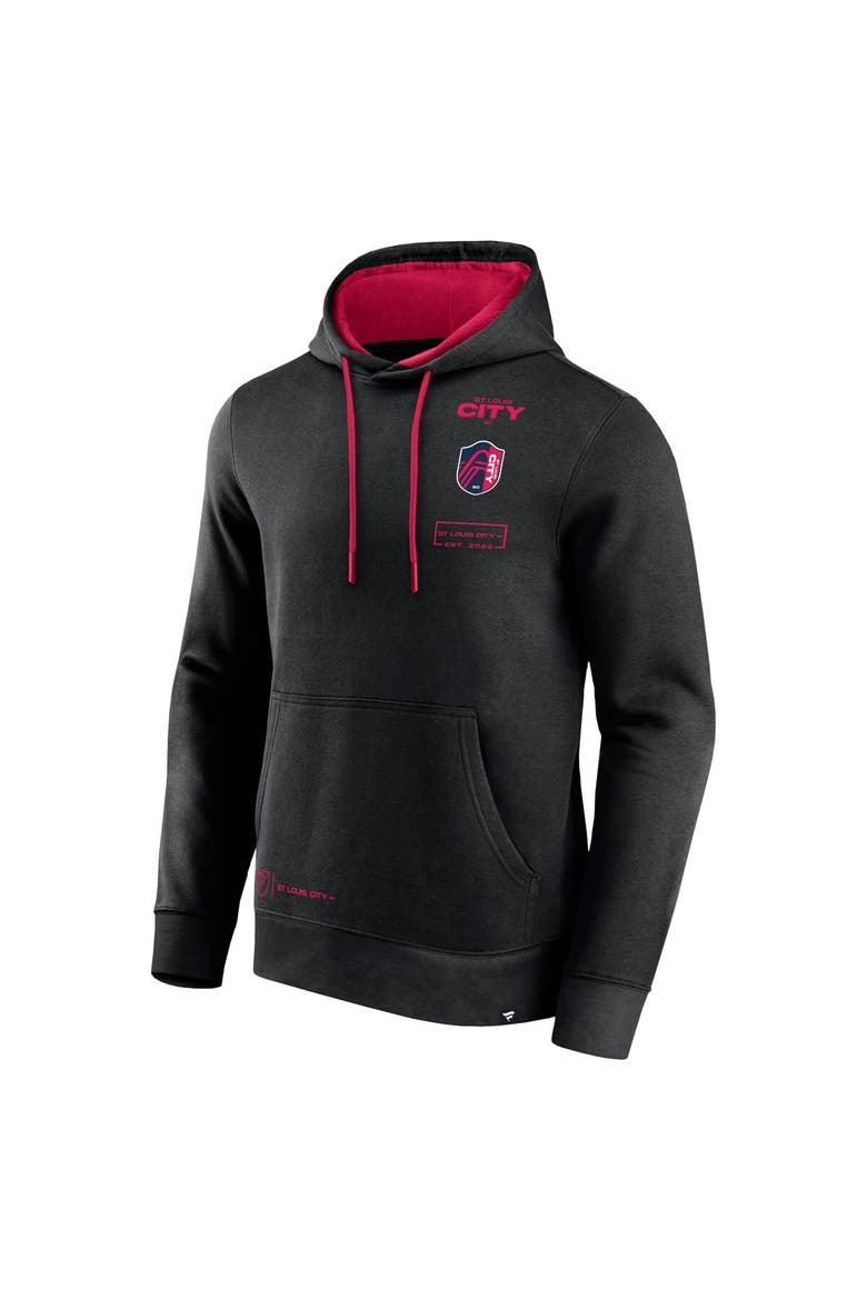 Men's Fanatics Branded Black St. Louis City SC Halftime Pullover Hoodie, Alternate, color, Black