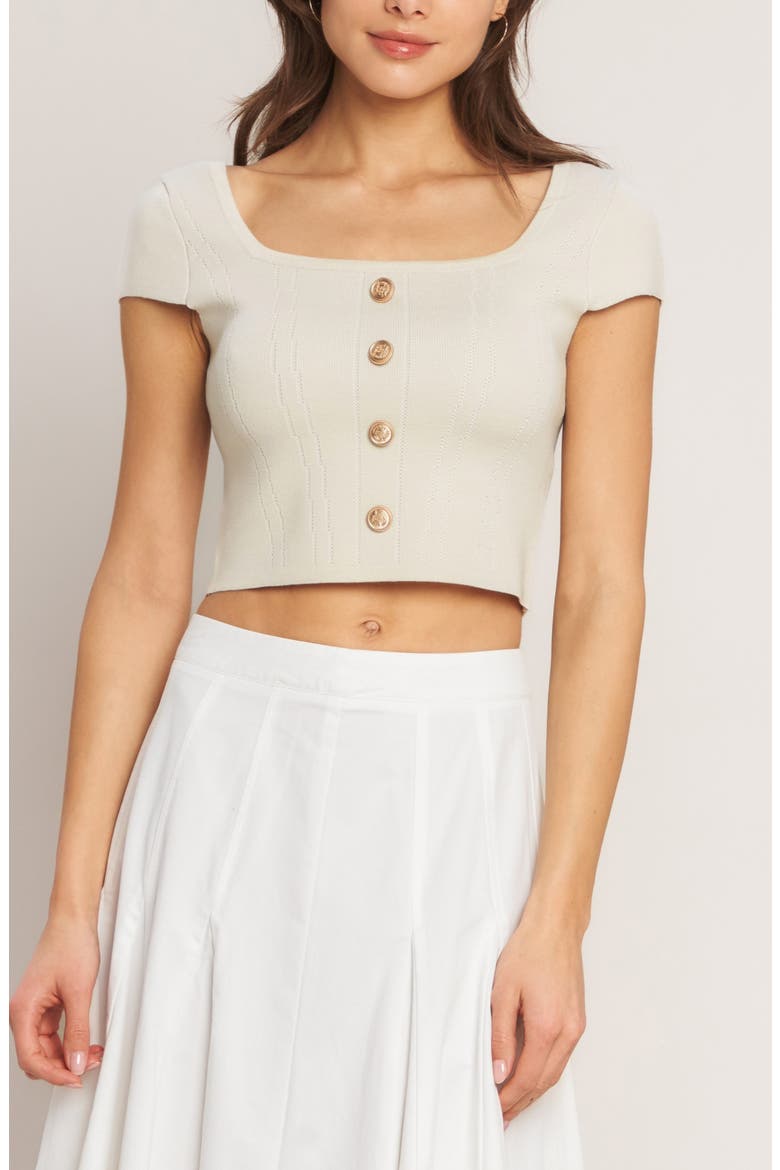 Square Neck Knit Crop Top, Alternate, color, OFF WHITE