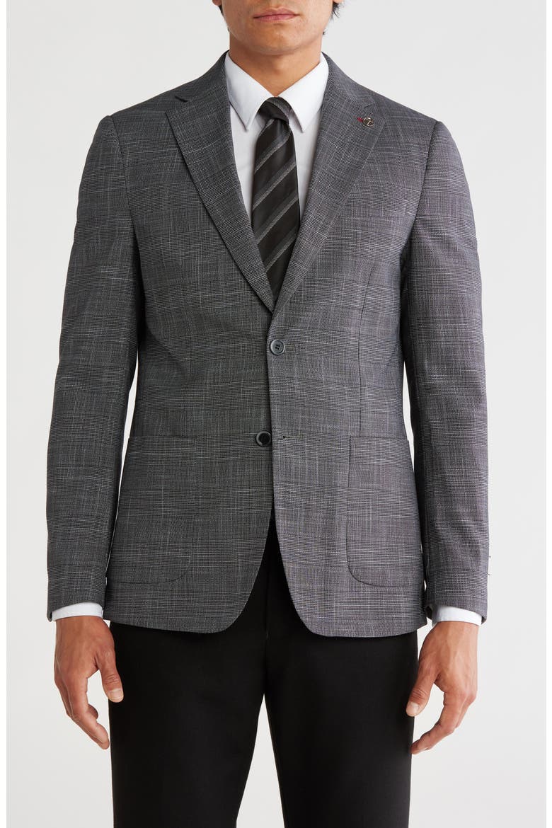 Knit Blazer, Main, color, GREY