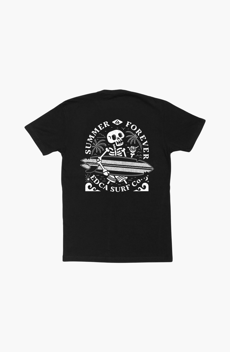 Everyday California Summer is Forever Tee, Alternate, color, Black / Skeleton Graphic