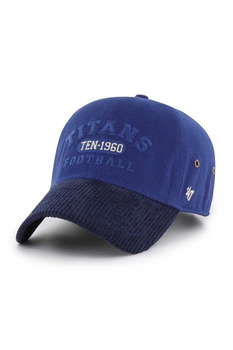 Men's '47 Royal Tennessee Titans Ridgeway Clean Up Adjustable Hat, Main, color, Royal