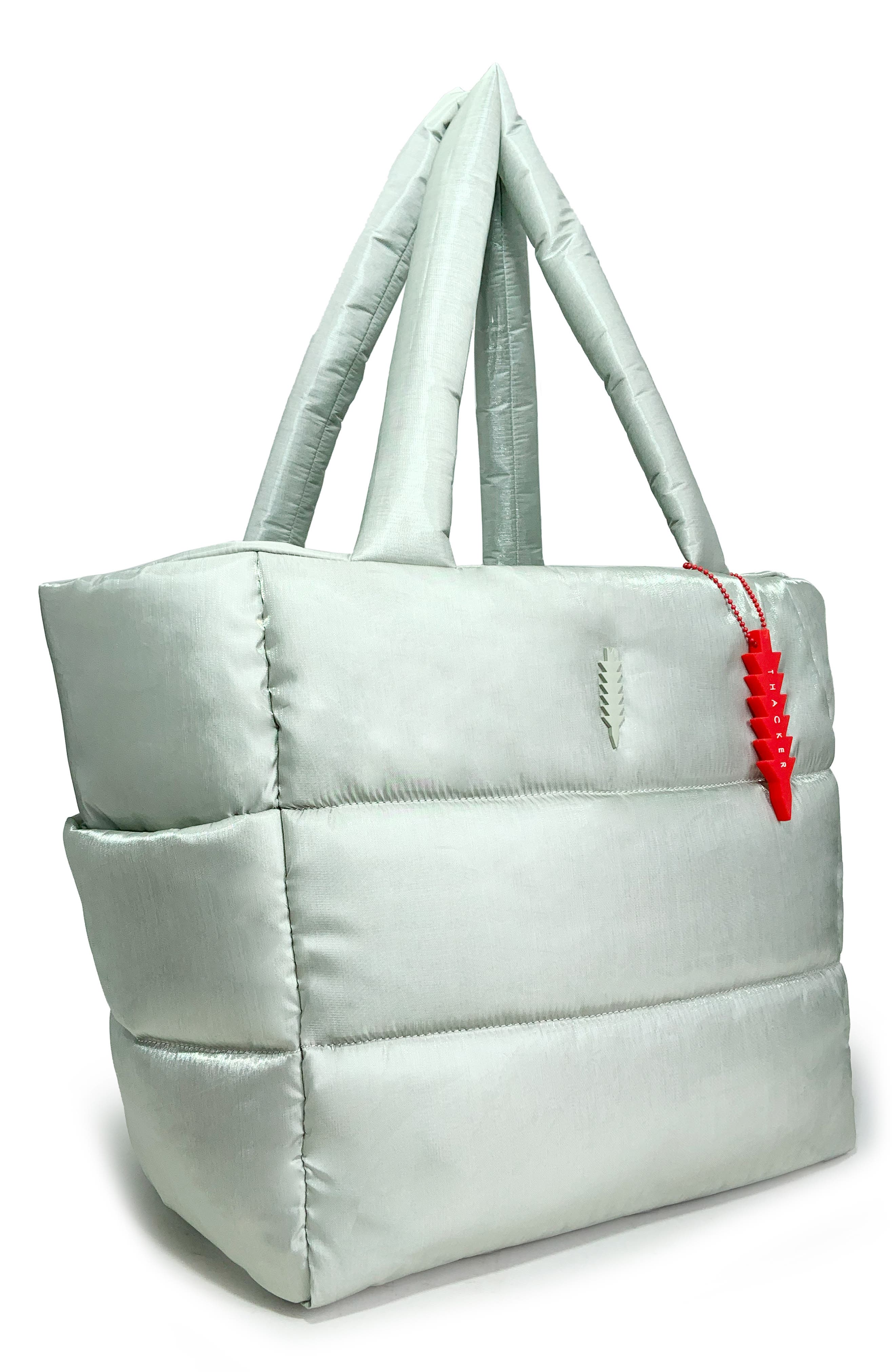 Quinn Shimmer Tote, Alternate, color, CELADON GLOW