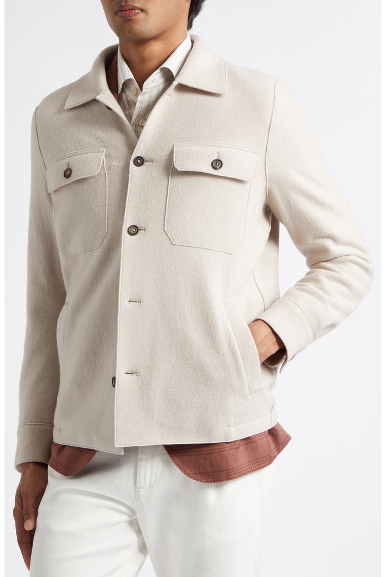 Boiled Wool Overshirt, Alternate, color, SAND