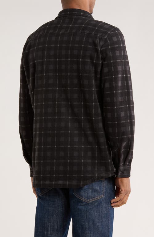 Union Cascade Buffalo Plaid Microfleece Button-up Shirt In Brown