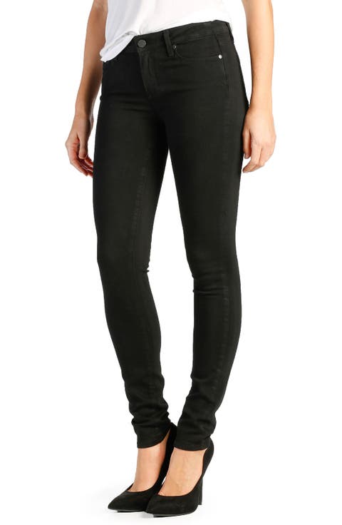Transcend - Leggy Ultra Skinny Jeans (Black Shadow) (Long)