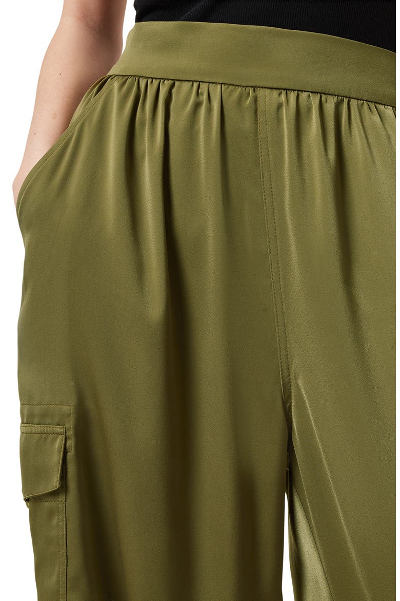 Kaye Ruched Cargo Pants, Alternate, color, KHAKI GREEN