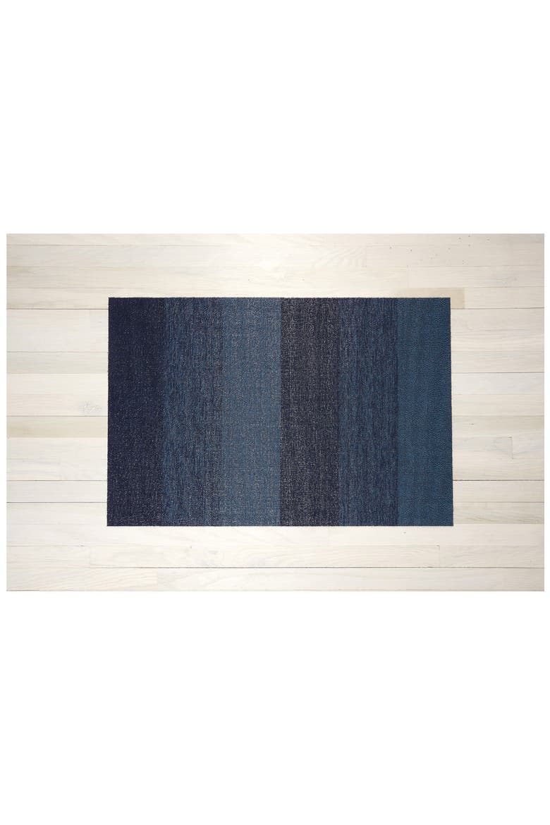 Marble Stripe Indoor/Outdoor Runner, Main, color, BAY BLUE