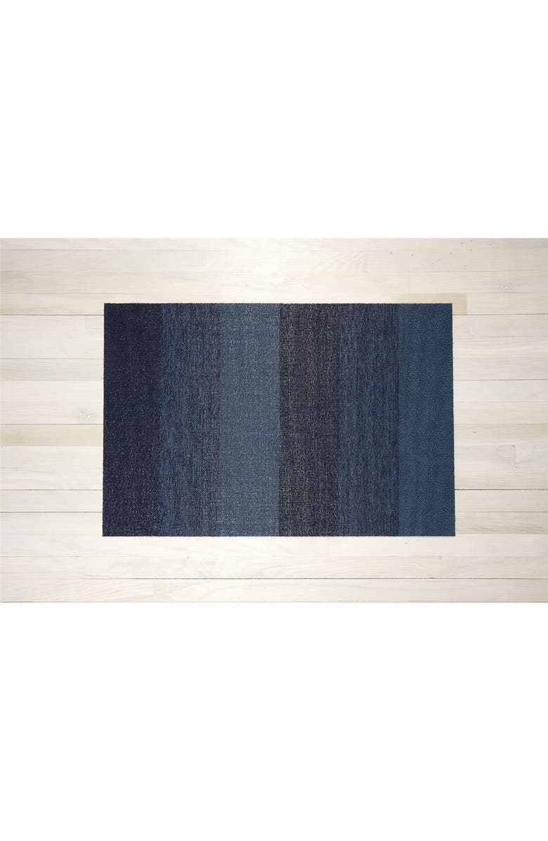 Chilewich Marble Stripe Indoor/Outdoor Runner, Main, color, Bay Blue
