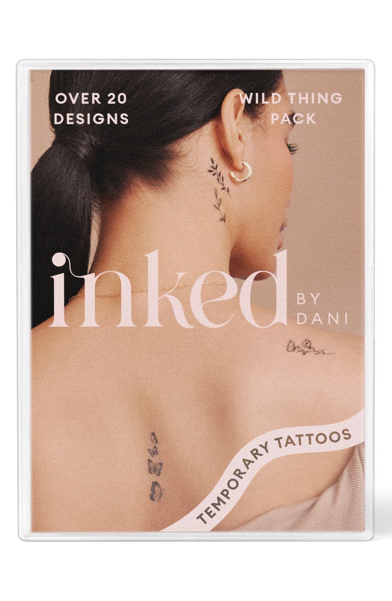 INKED by Dani Wild Thing Temporary Tattoos, Alternate, color, Black