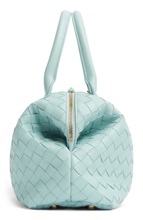 Bottega Veneta Bauletto Medium Intrecciato Top-handle Bag In Blue