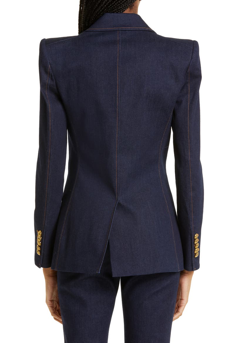 Anoki Cotton Blend Denim Dickey Jacket, Alternate, color, DARK OXFORD BLUE