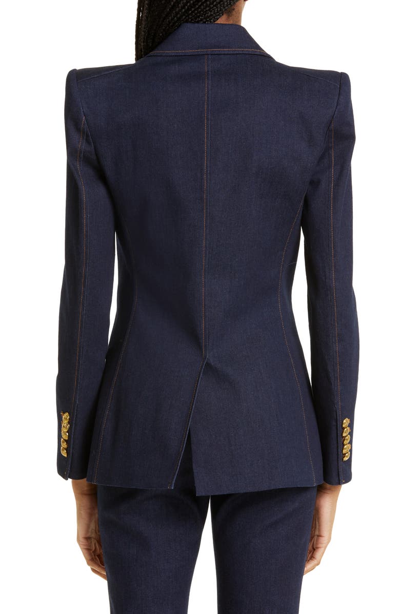 Veronica Beard Anoki Cotton Blend Denim Dickey Jacket, Alternate, color,