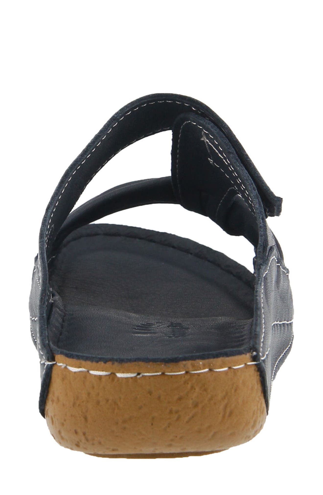 Gretta Sandal, Alternate, color, NAVY LEATHER